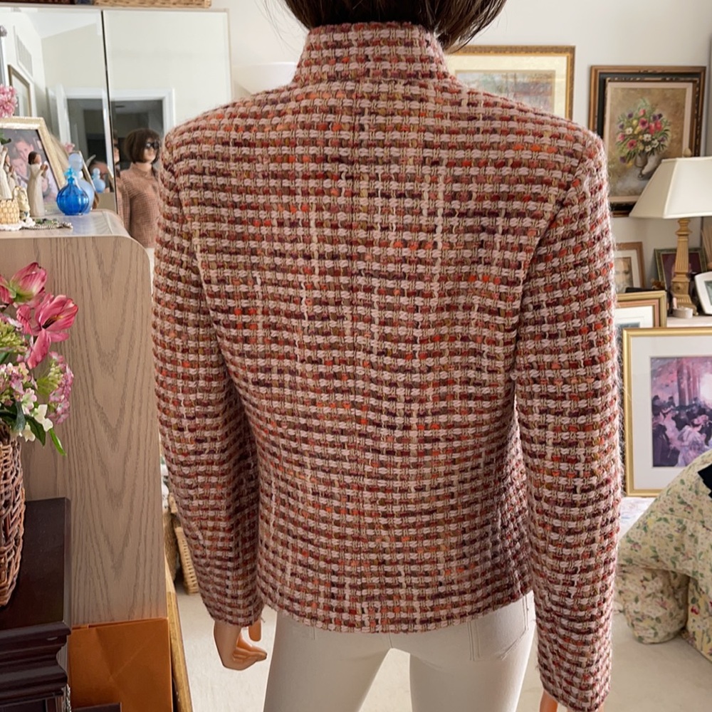 NWOT Talbots woven wool tweed multicolored blazer - Picture 6 of 10